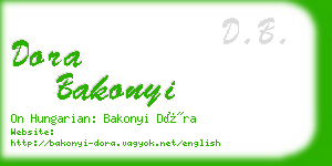 dora bakonyi business card